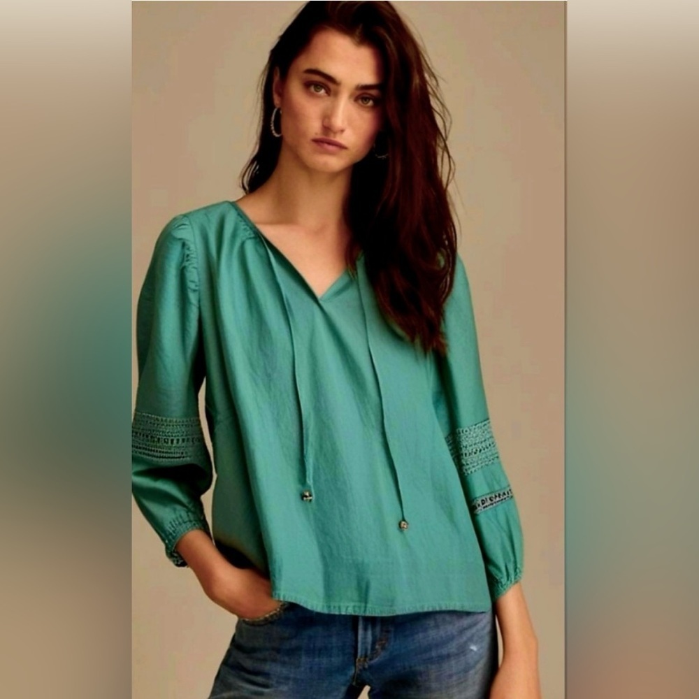 NWT Frye Lace Accent Blouse sz M - Picture 7 of 7